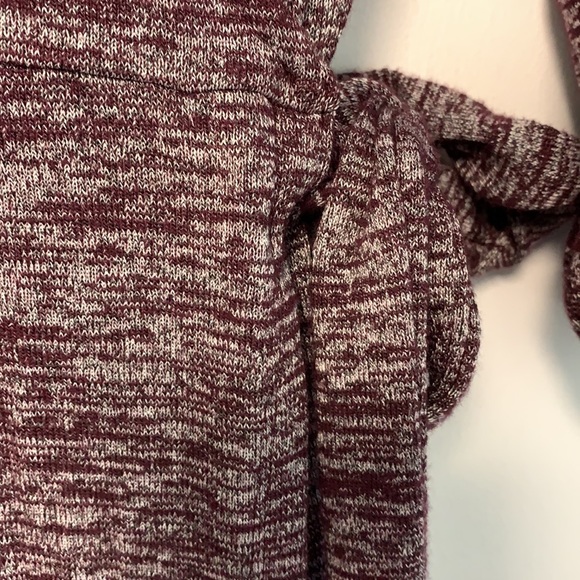 GAP Medium tall tie waist wrap dress purple maroon color - Picture 6 of 7